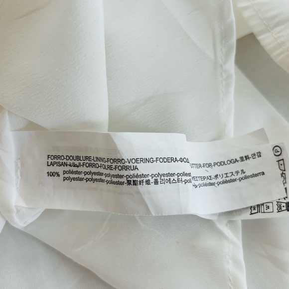 ZARA White Ruffle Sleeve Garden Dress - Picture 13 of 15